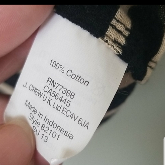 J. Crew Summer Cotton striped sleeveless cotton top size 0 - Picture 5 of 8